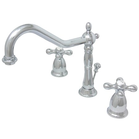 Kingston Brass 8" Widespread Bathroom Faucet, Chrome KS1991AX